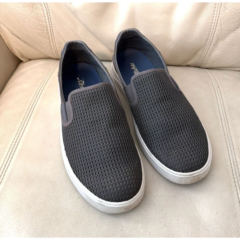 Olukai Lae'Ahi Slip On Sneakers Loafers Men’s Size US 10 M Grey Mesh